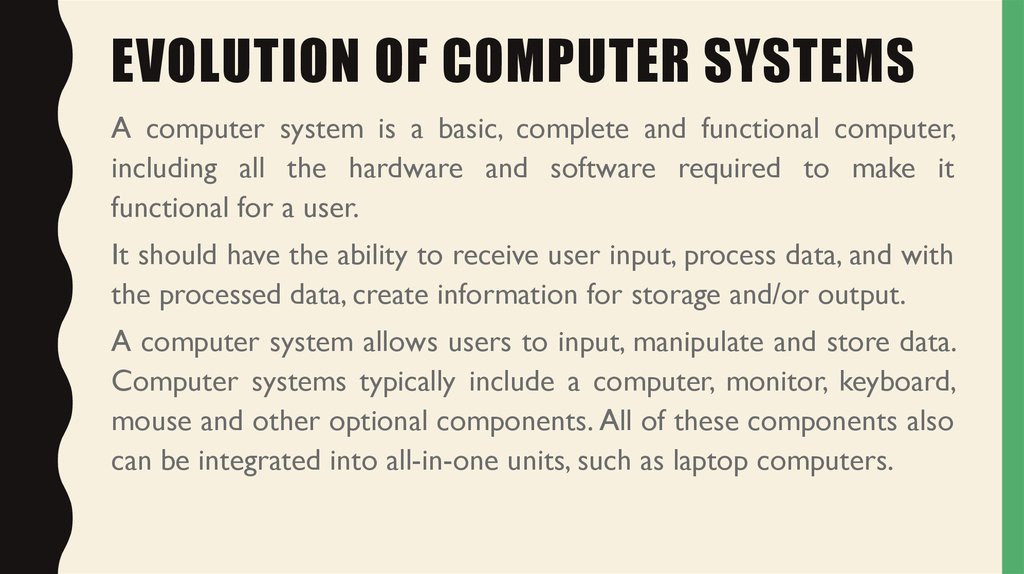 Evolution Of Computer Systems Online Presentation