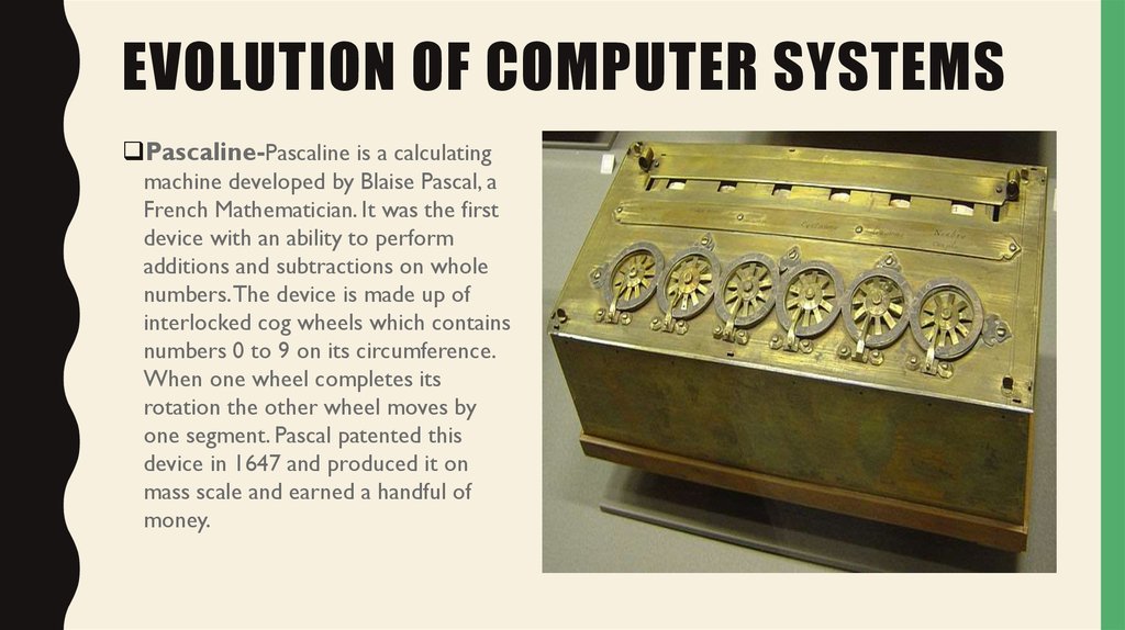 Evolution of Computer systems