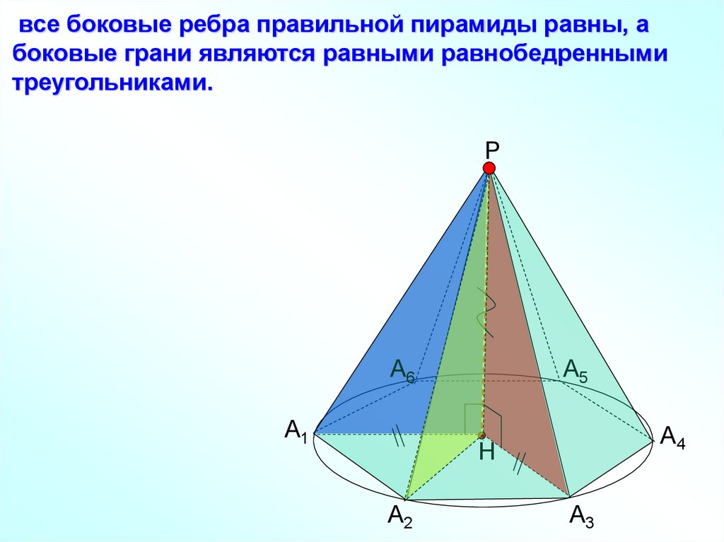 Равны ли ребра пирамиды. Боковые грани и ребра пирамиды. Правильная пирамида а1а2а. Боковыми гранями пирамиды являются. Ребра правильной пирамиды.