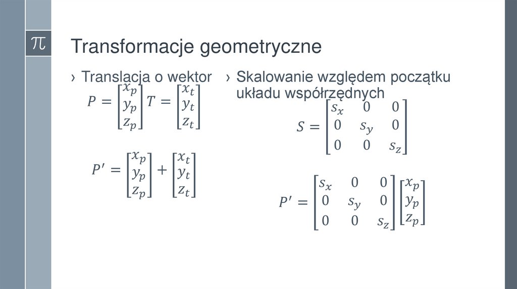 Transformacje geometryczne