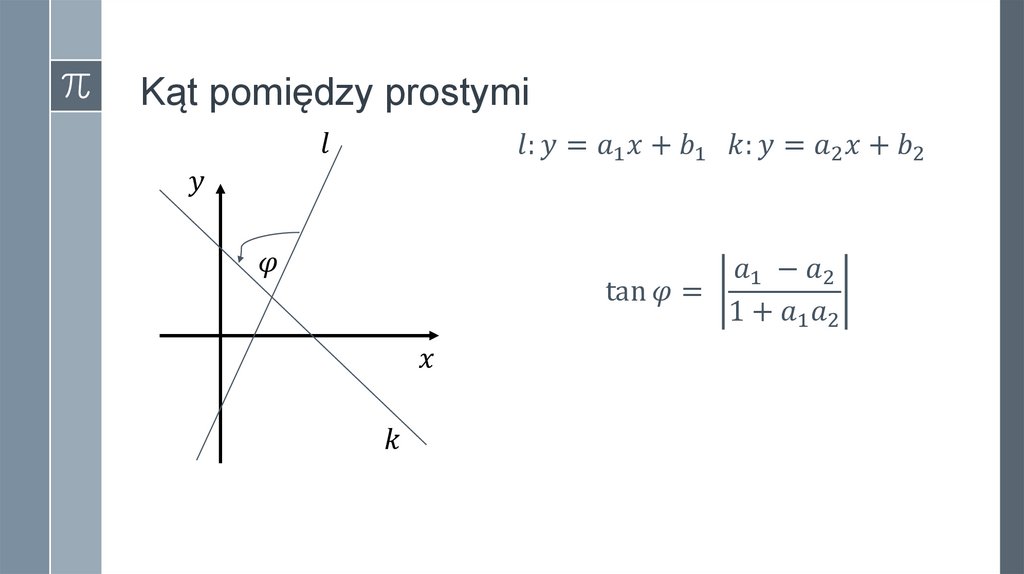 Kąt pomiędzy prostymi