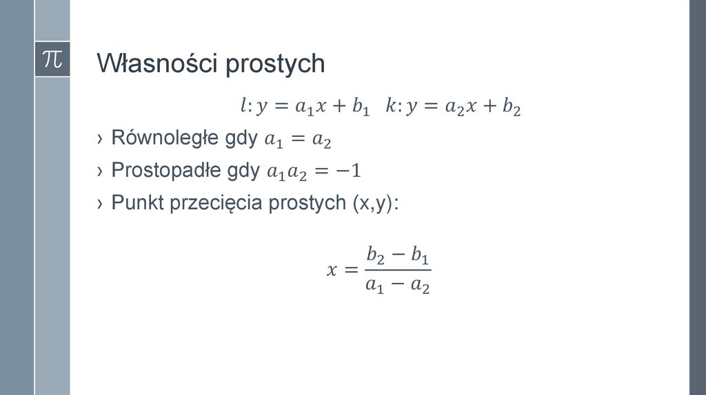 Własności prostych
