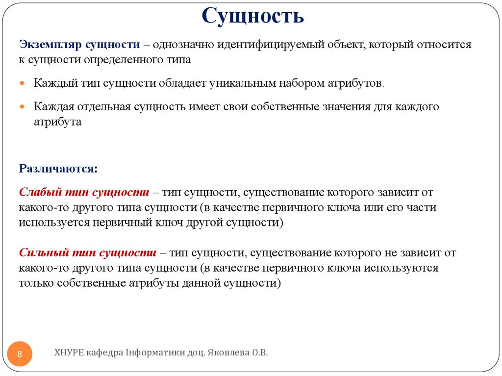 Появление новой сущности. Типы сущностей. Тип сущности пример. Экземпляр сущности. Сущности виды сущностей.