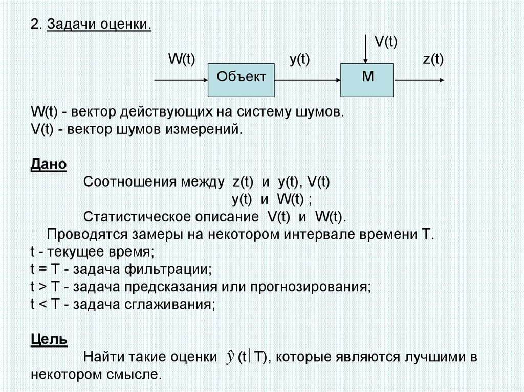 Задачи оценки