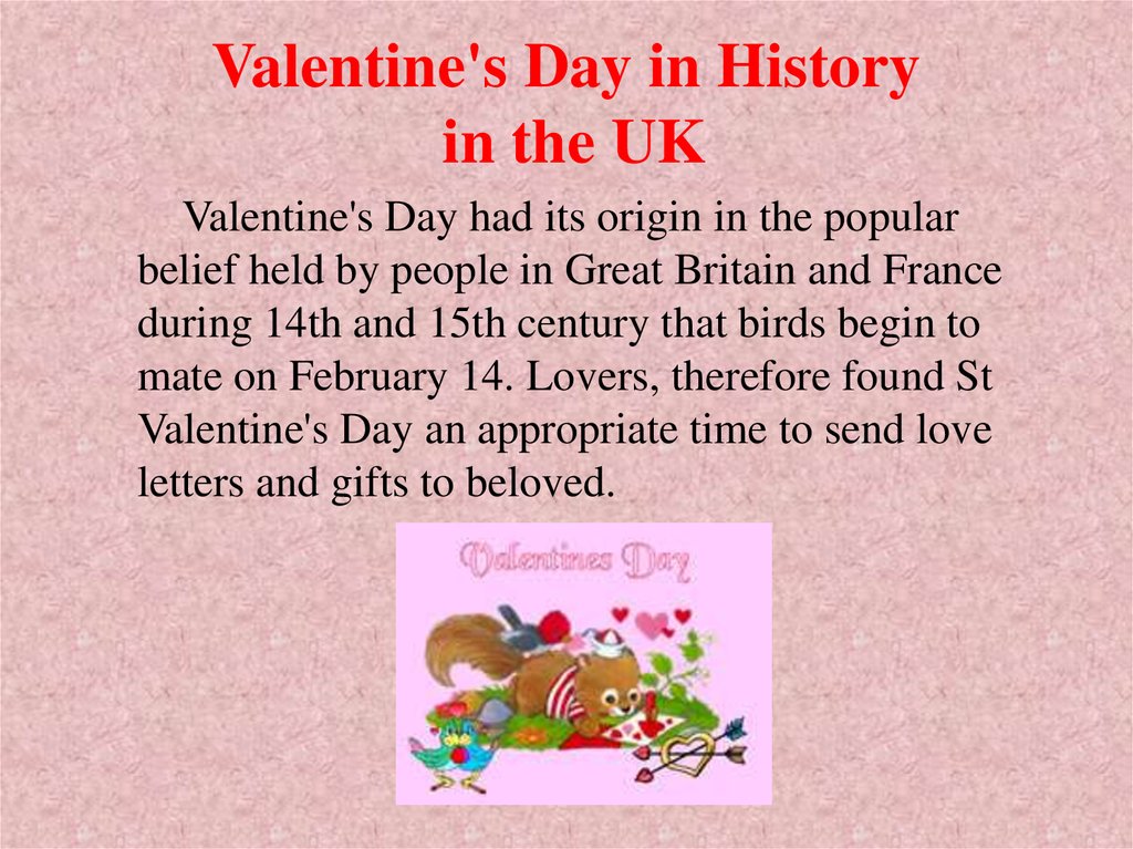 Valentine's Day in History in the UK