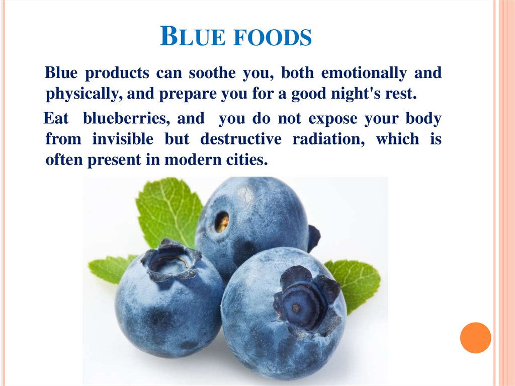 Blue foods