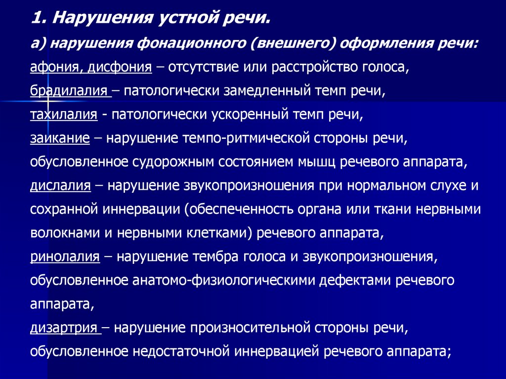 Нарушения устной речи. Расстройства фонационного оформления. Нарушение устной речи у детей. Причины нарушения устной речи.