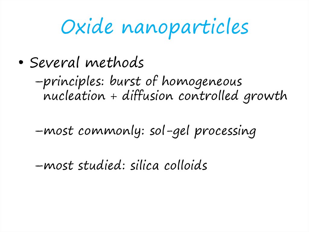 Oxide nanoparticles