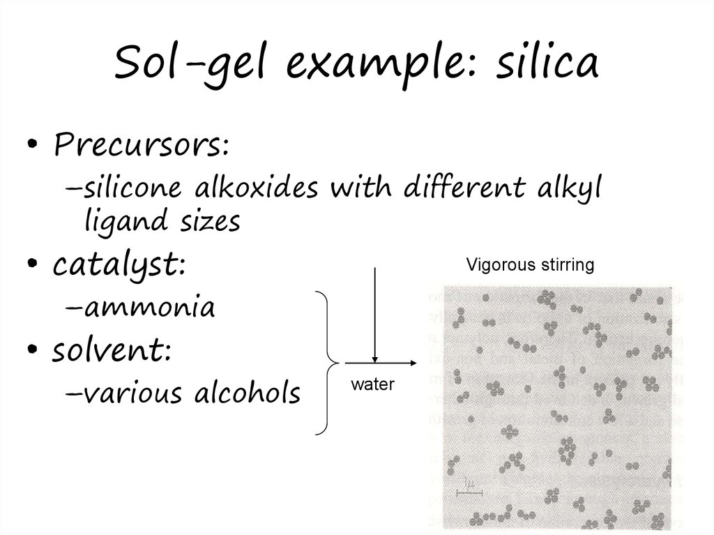 Sol-gel example: silica