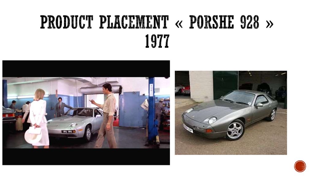 Product placement « porshe 928 » 1977