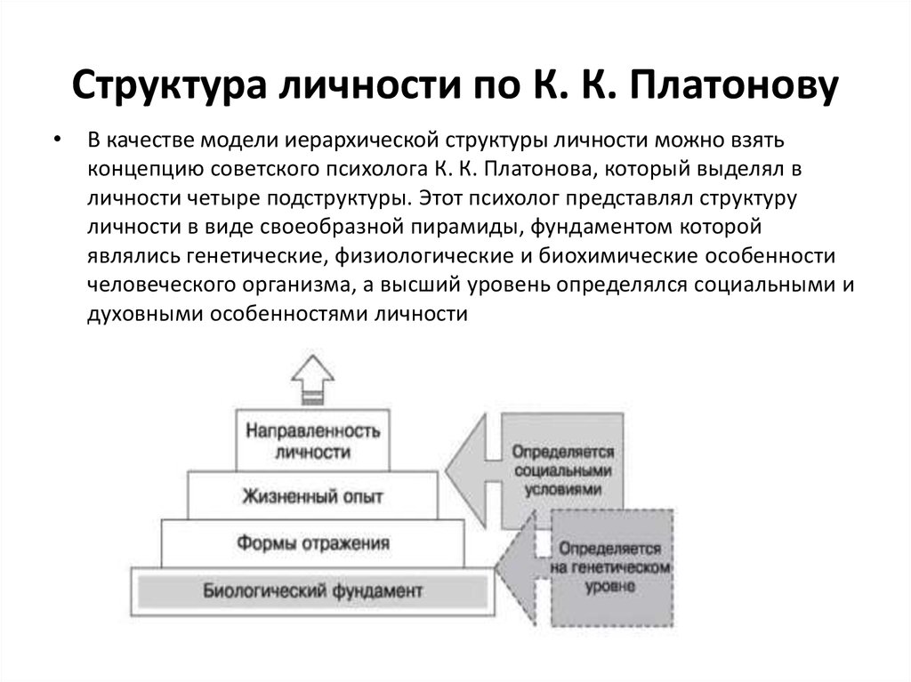 Структура личности платонов схема