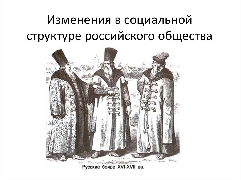 Социальная структура российского общества 17 века презентация