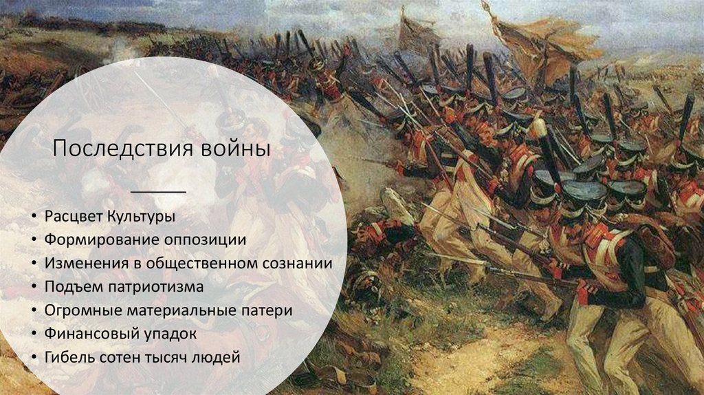 Значение отечественной 1812 года. Последствия Отечественной войны 1812.