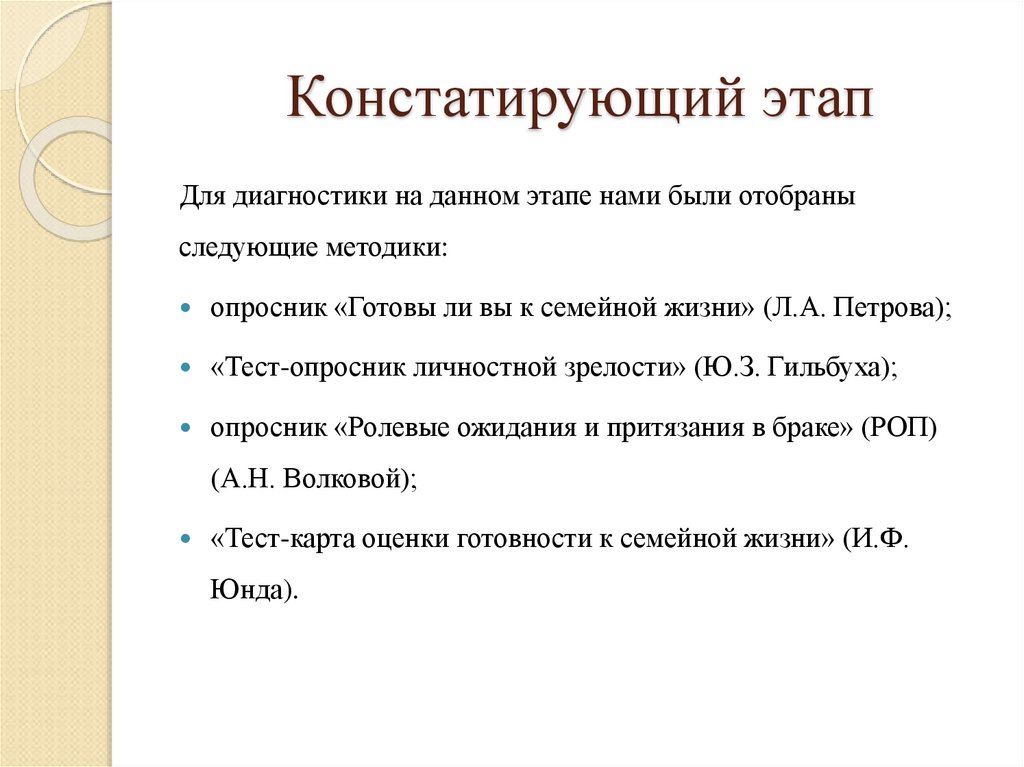 Тест карта оценки готовности к семейной жизни юнда