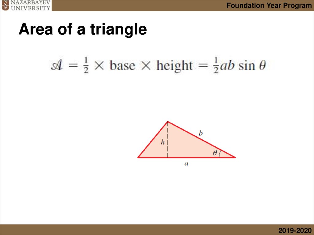 Area of a triangle