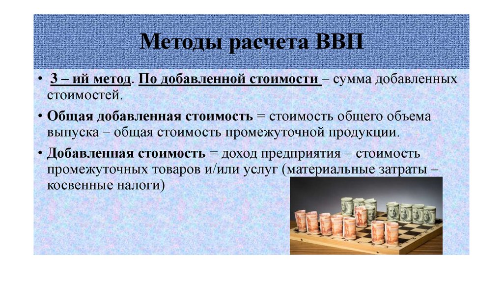 Экономически добавить. Метод добавленной стоимости ВВП. Расчет ВВП методом добавленной стоимости. Добавленная стоимость методы расчета. Сумма добавленной стоимости.