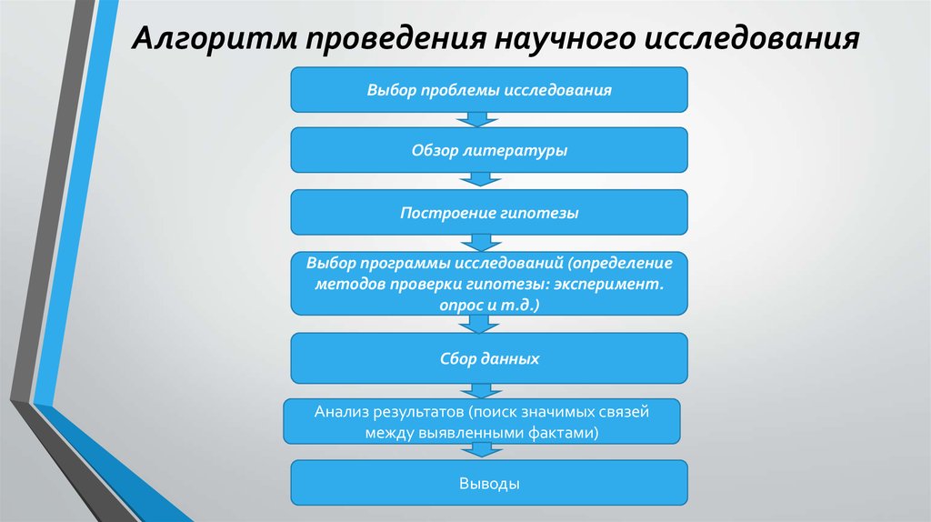 Этапы проведения исследования