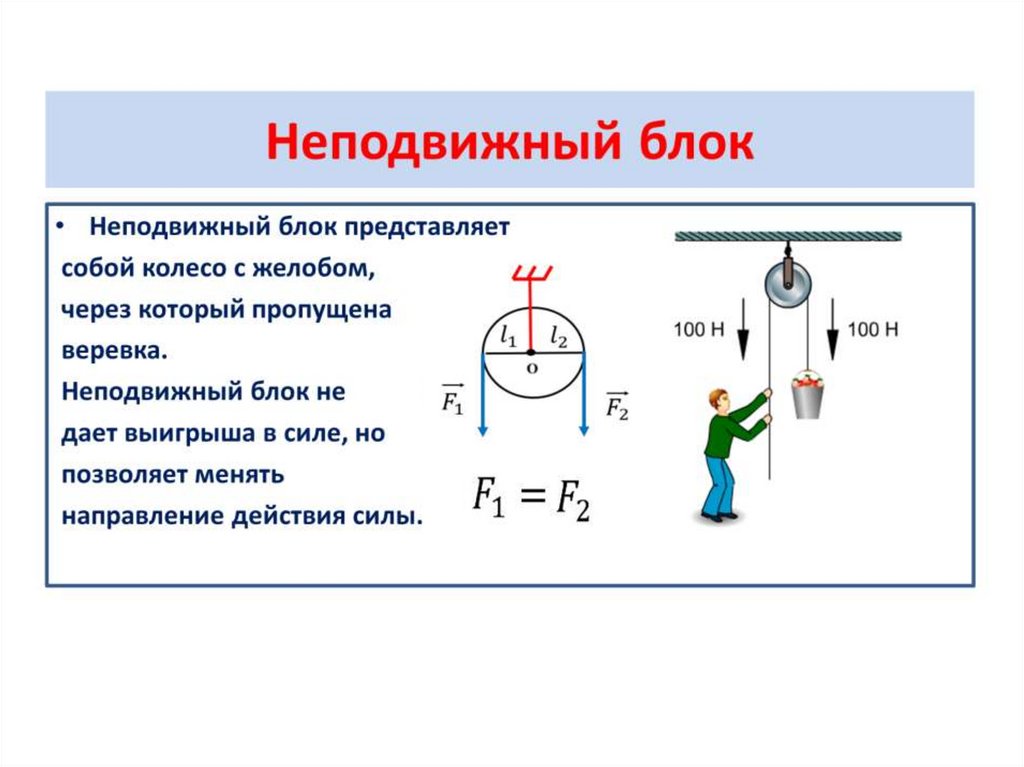 Презентация 7 класс блоки золотое правило механики 7 класс