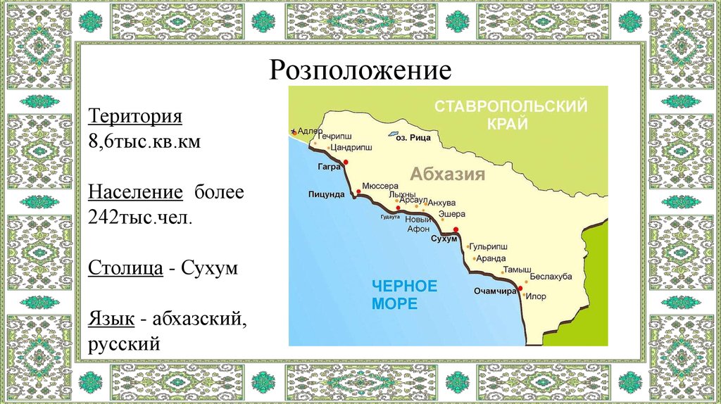 Описание страны абхазия по плану 7 класс география