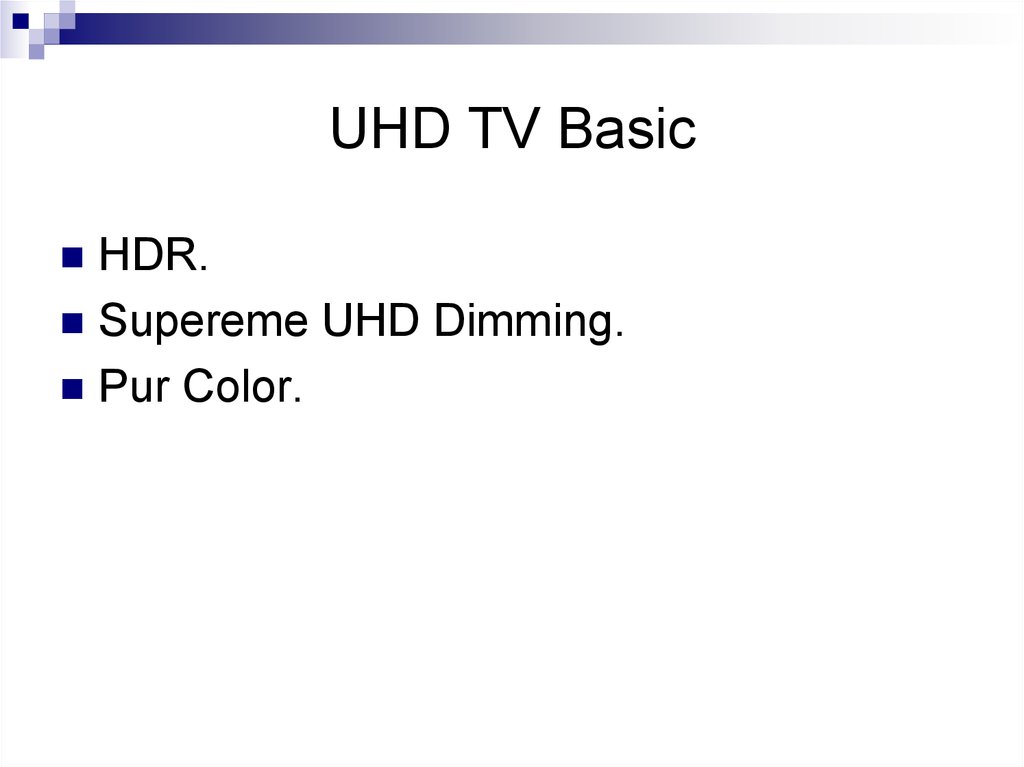 UHD TV Basic