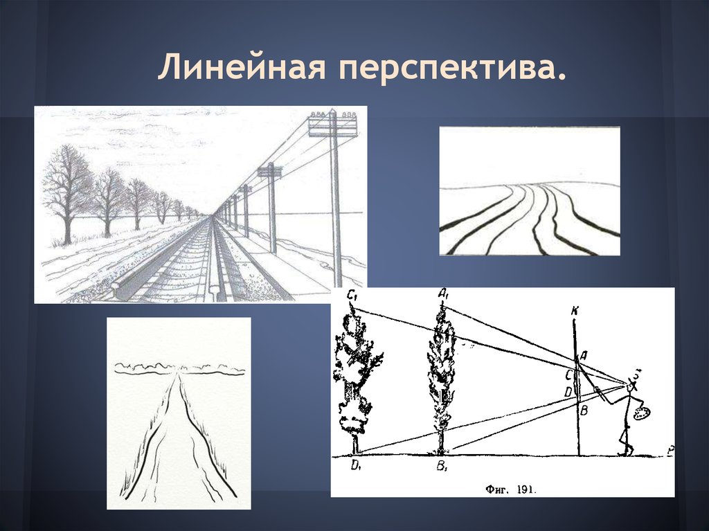 Воздушная и линейная перспектива картинки