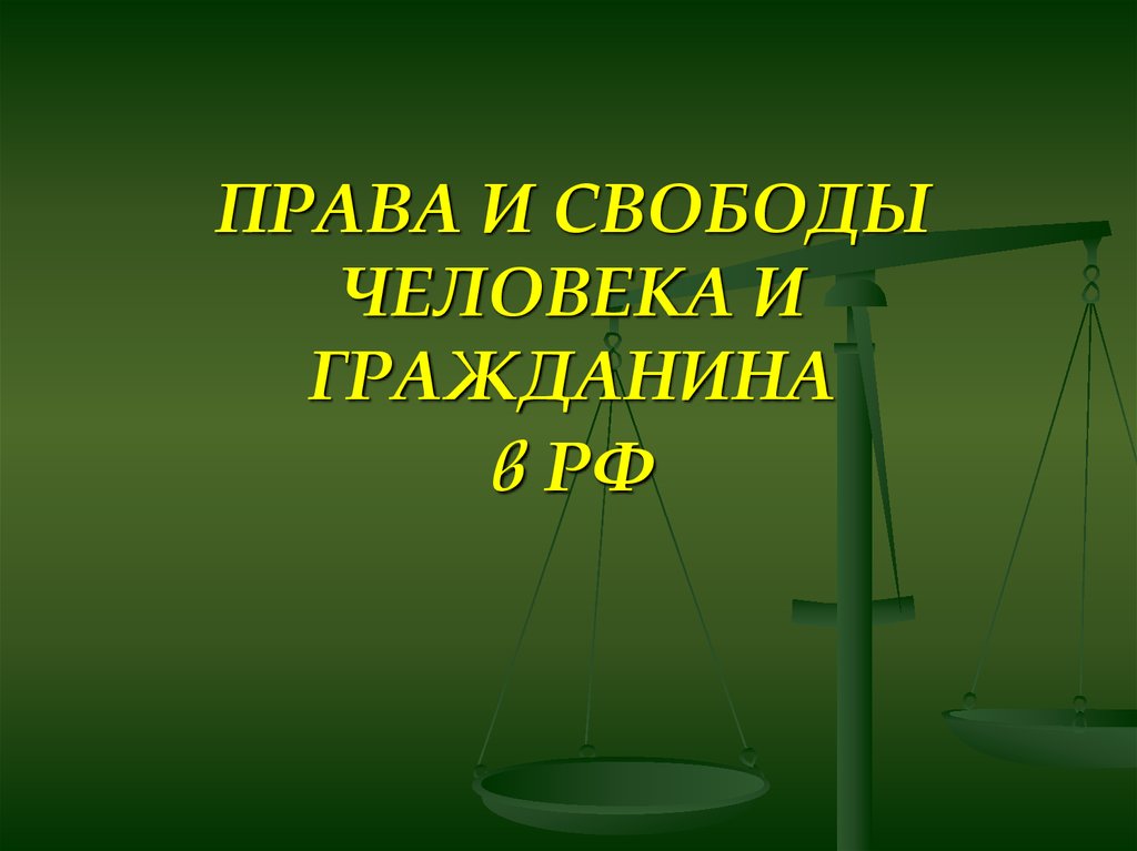 Конституционные права и свободы человека и гражданина презентация