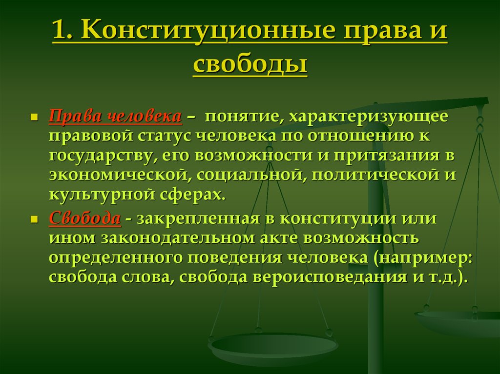 Презентация по правам и свободам человека и гражданина