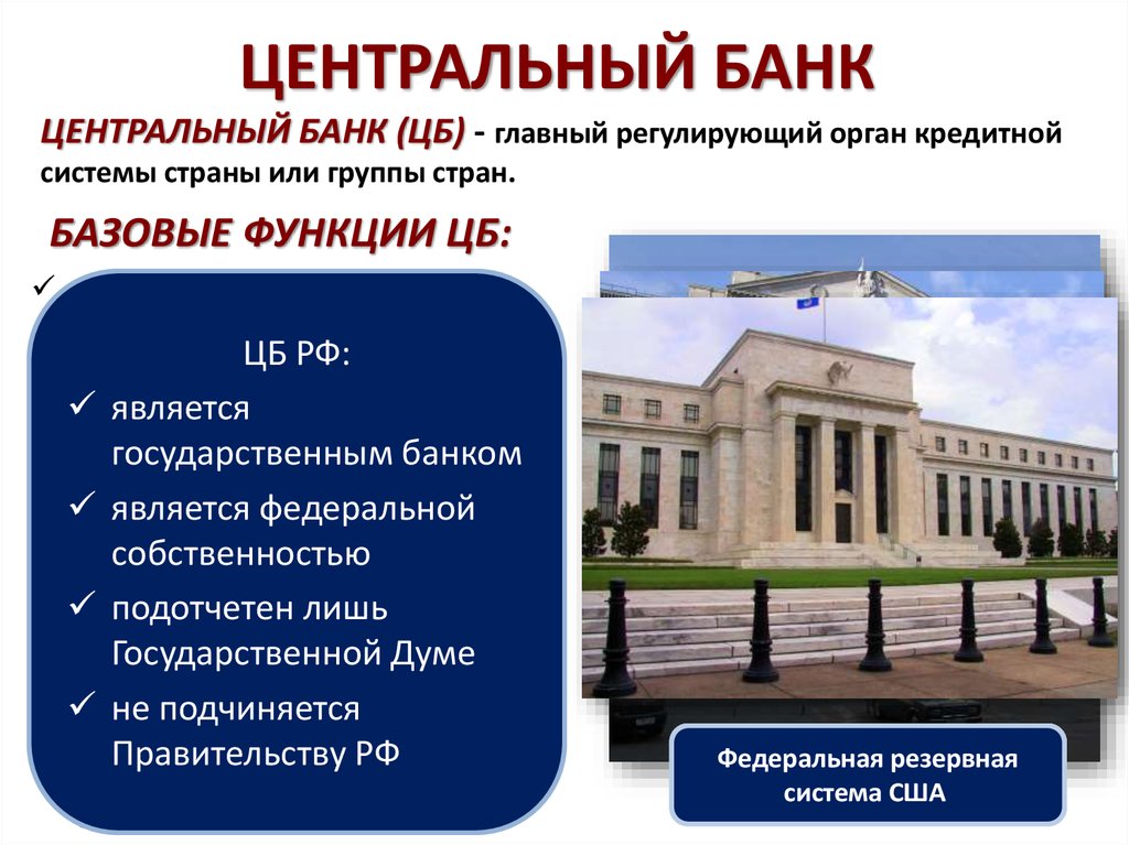 Банк это ответ организация. Центральный банк РФ В экономике 11 класс. Центральный банк функции. Банки для презентации. Банки Обществознание презентация.