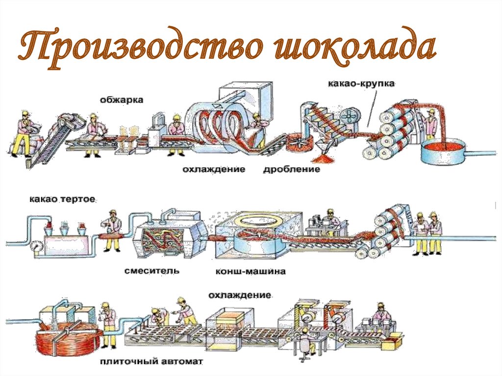 Процесс создания шоколада схема