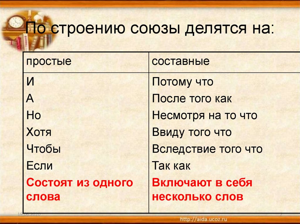 Тоже простой союз