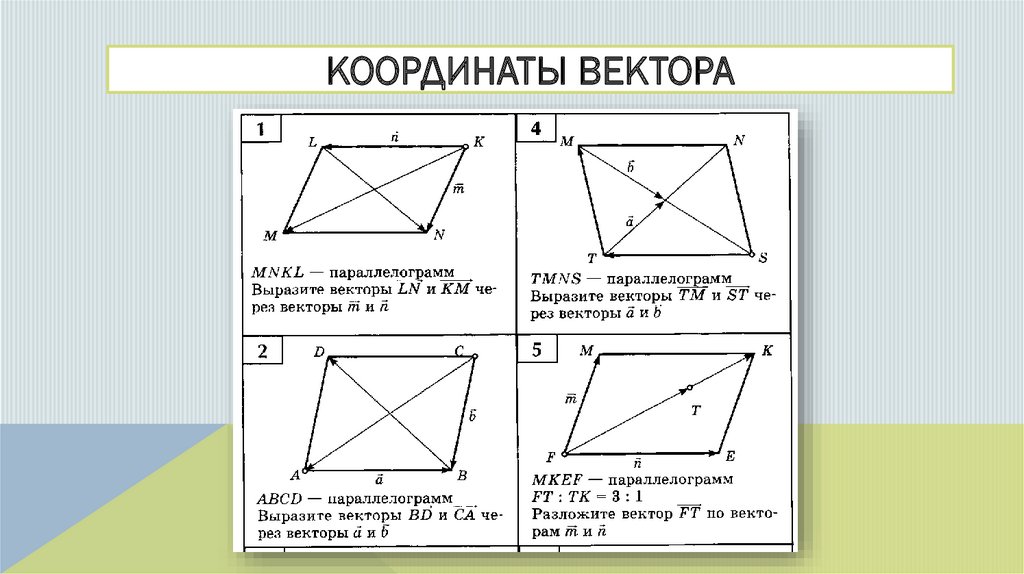 Простейшие координаты 9 класс. Простейшие задачи с векторами.