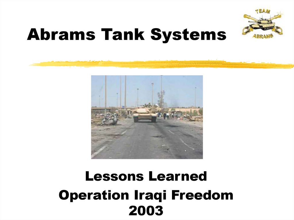 Abrams Tank Systems