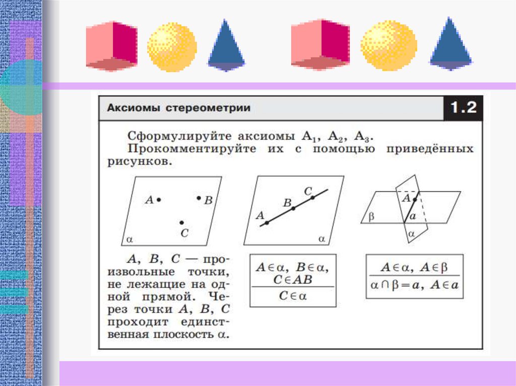 Презентация основные понятия стереометрии