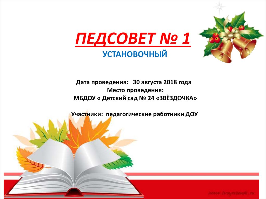 Текст выступления на педагогическом совете в доу с презентацией