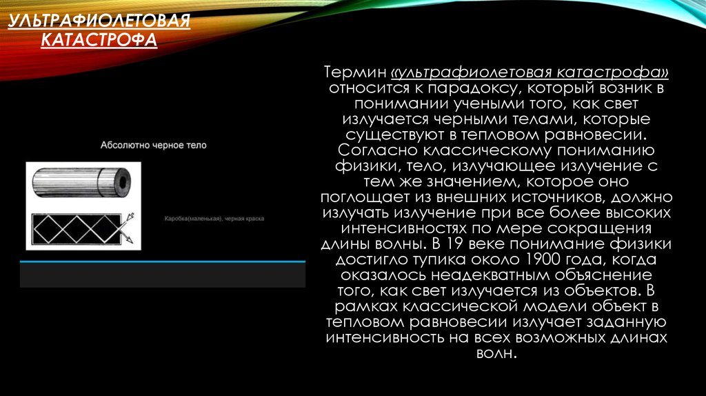 Ультрафиолетовая катастрофа презентация