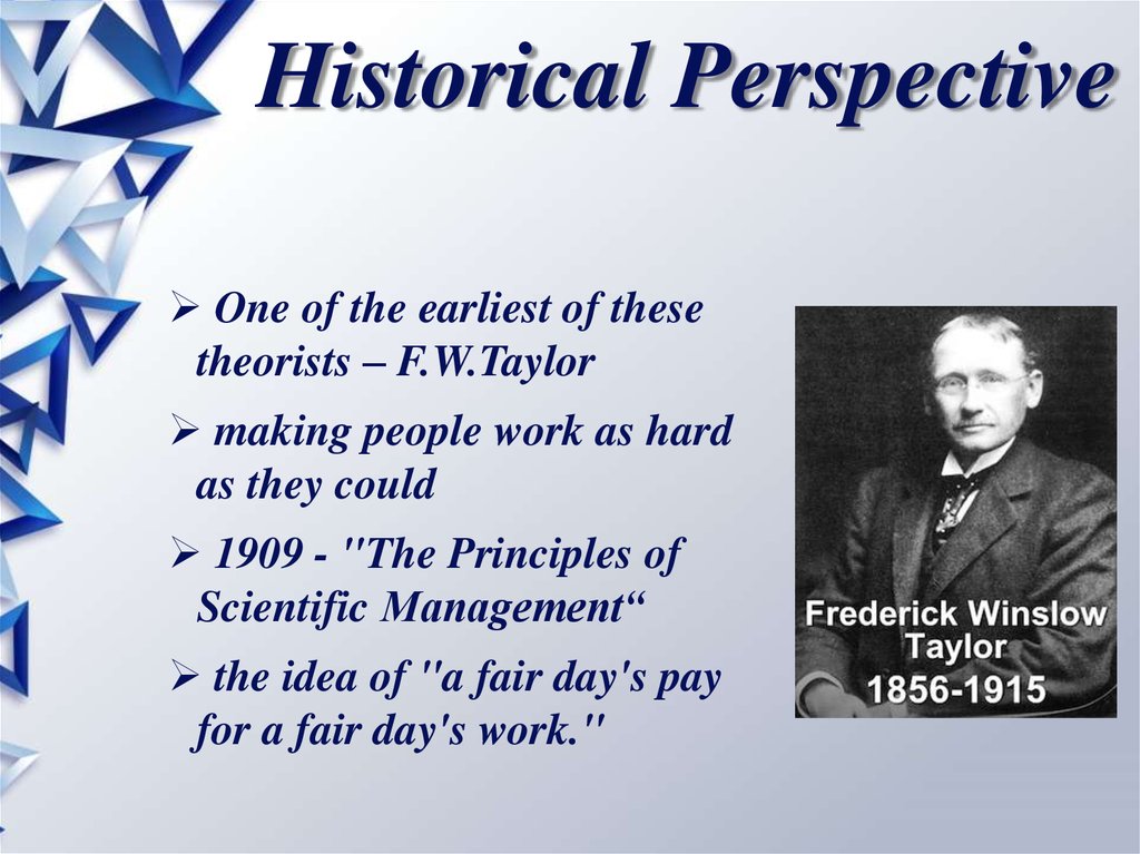 The Great Management Theorists F W Taylor