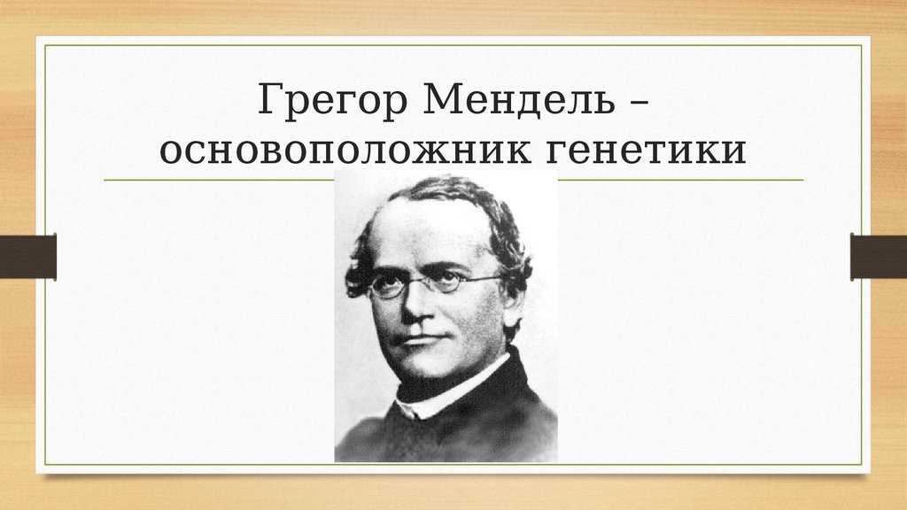 Основоположник генетики