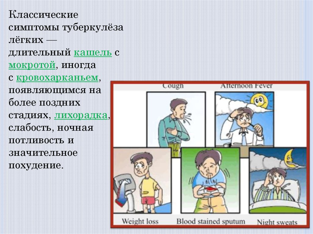 Симптомы туберкулеза легких