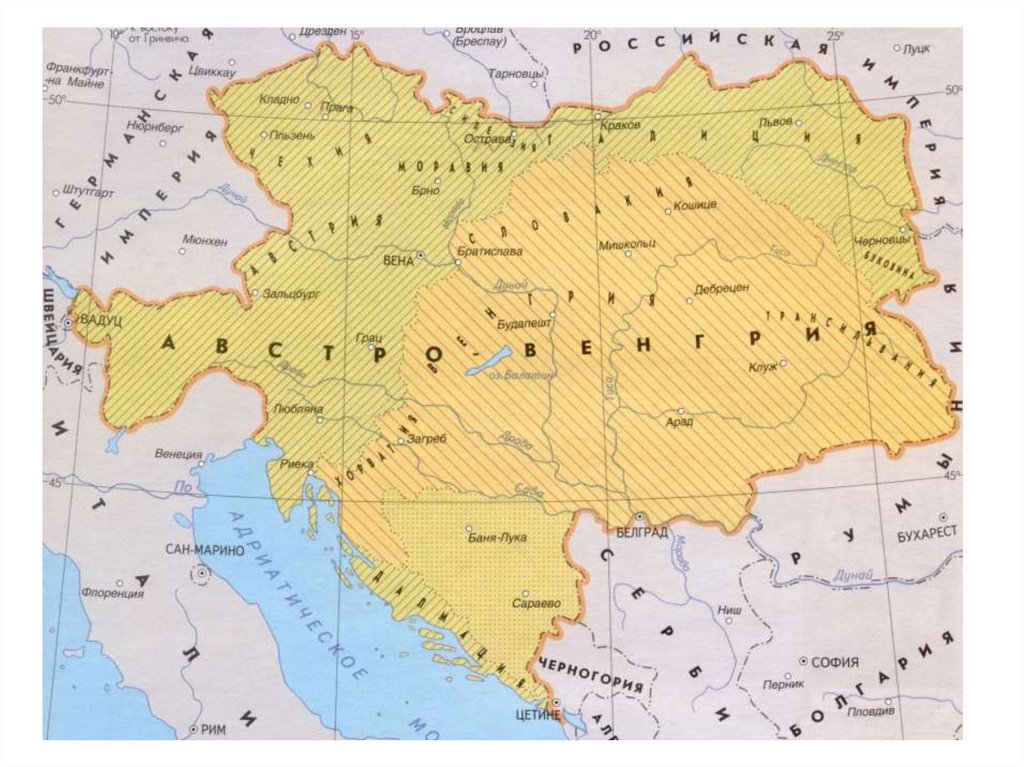 Карта венгрии в составе австро венгрии