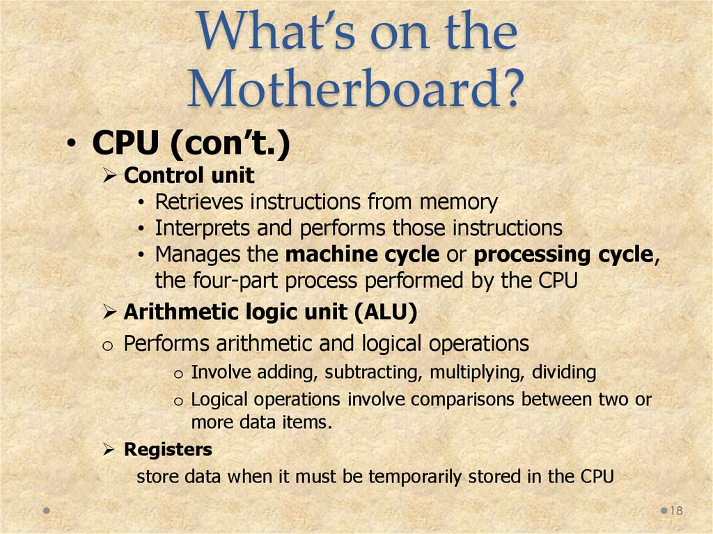 What’s on the Motherboard?