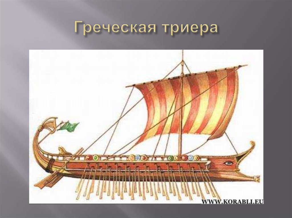 Объясните слово триера. Трирема корабль греческий. Греческий боевой корабль Триера. Лодка Триера древней Греции. Греко-персидские войны Триера.