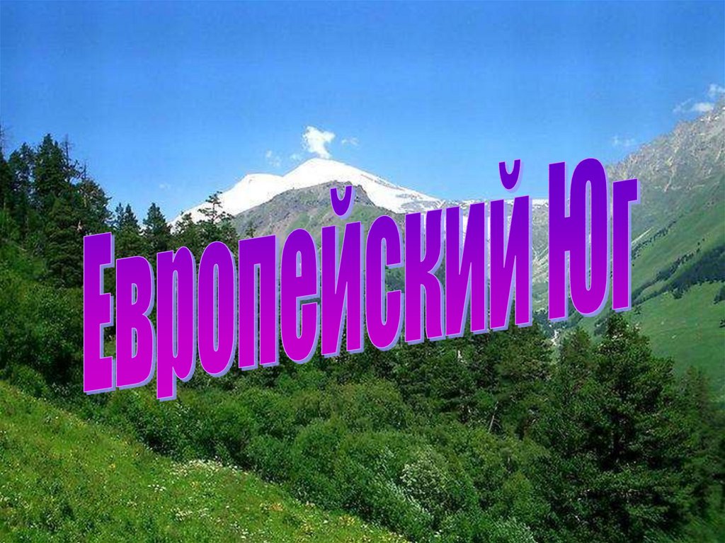 Проект европейский юг