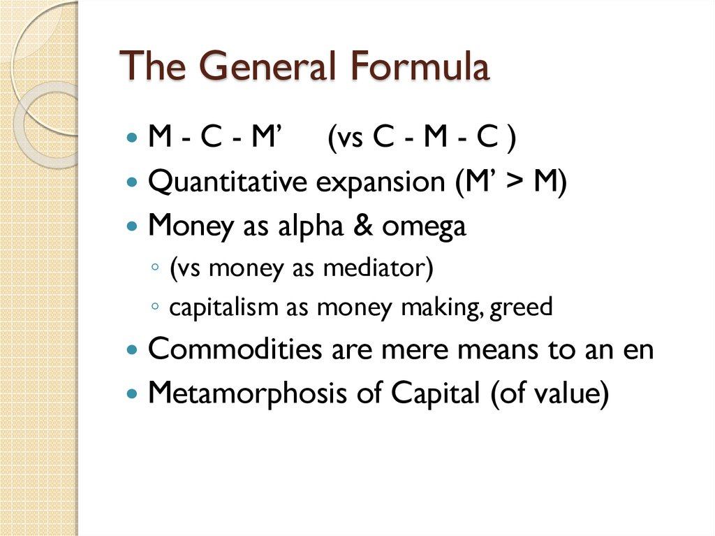 The General Formula