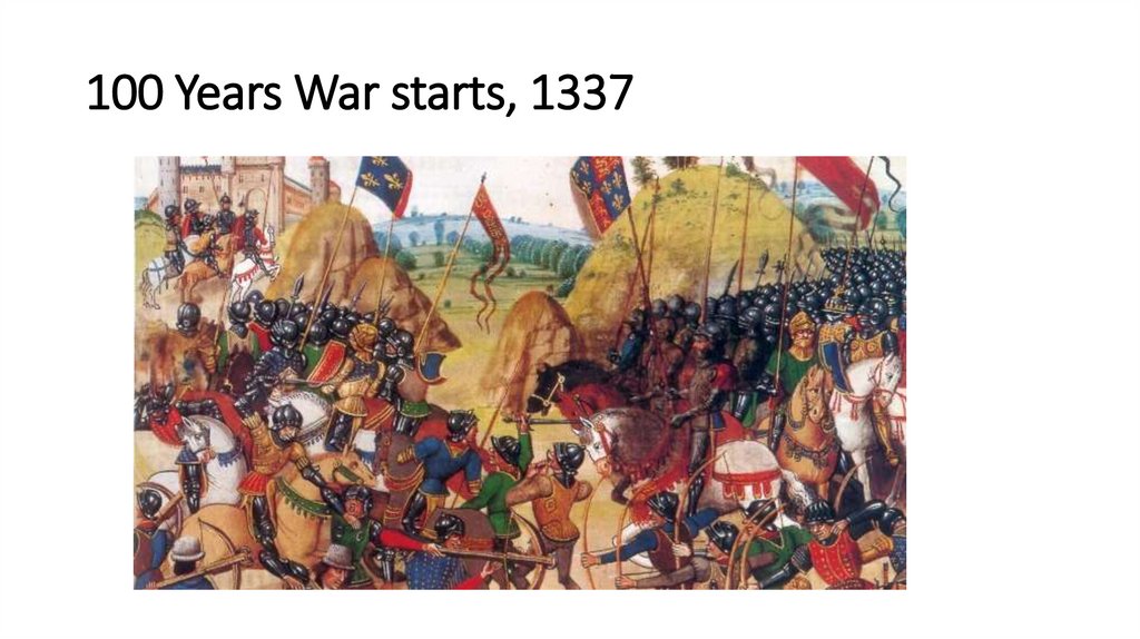 100 Years War starts, 1337