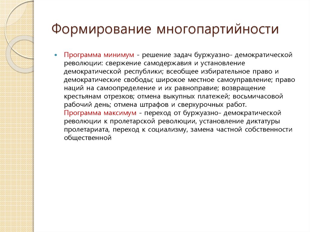 Начало многопартийности презентация 9 класс