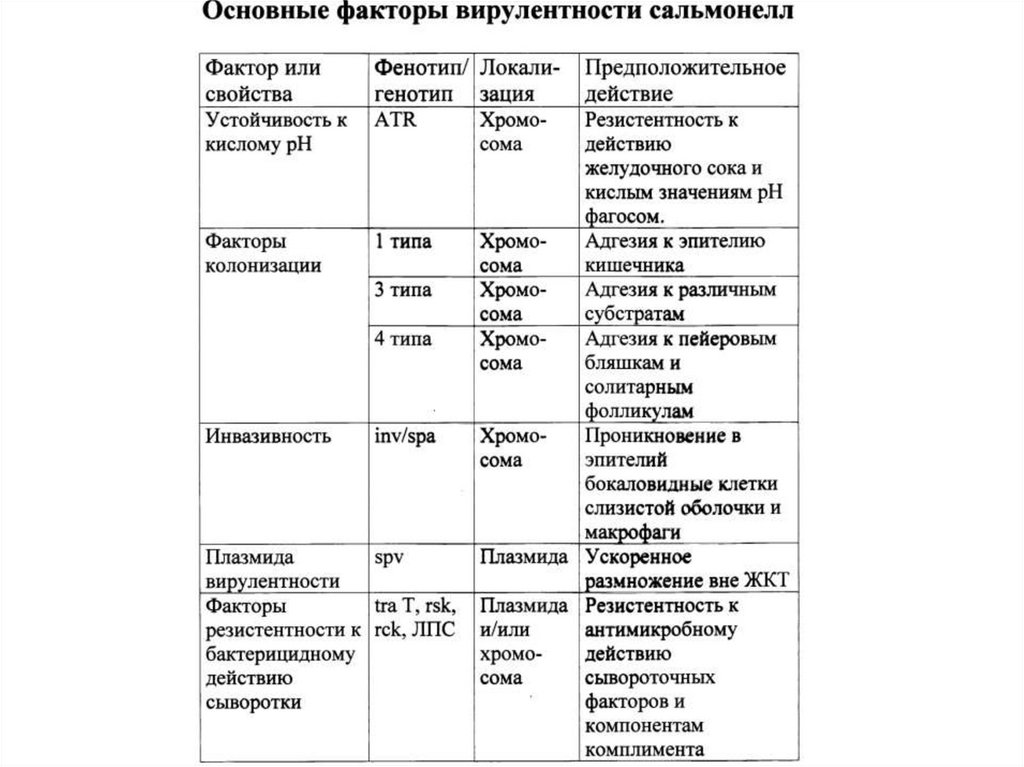 План обследования при сальмонеллезе