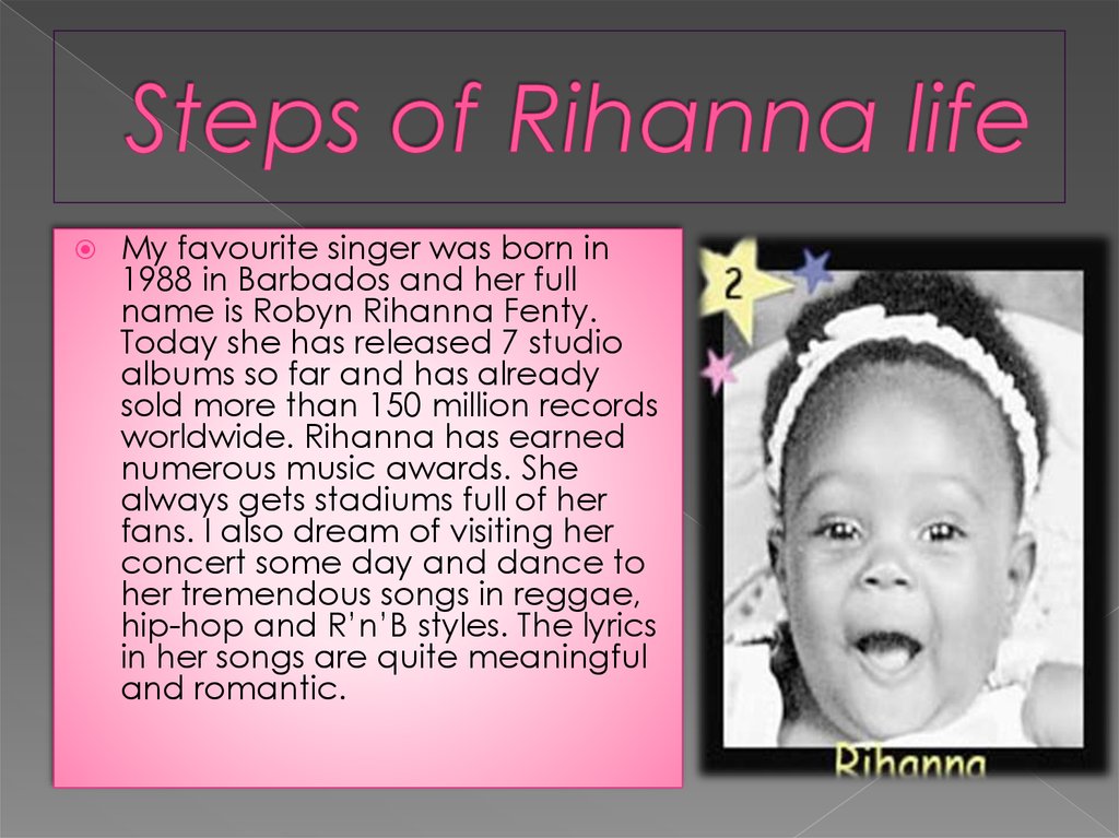 Steps of Rihanna life