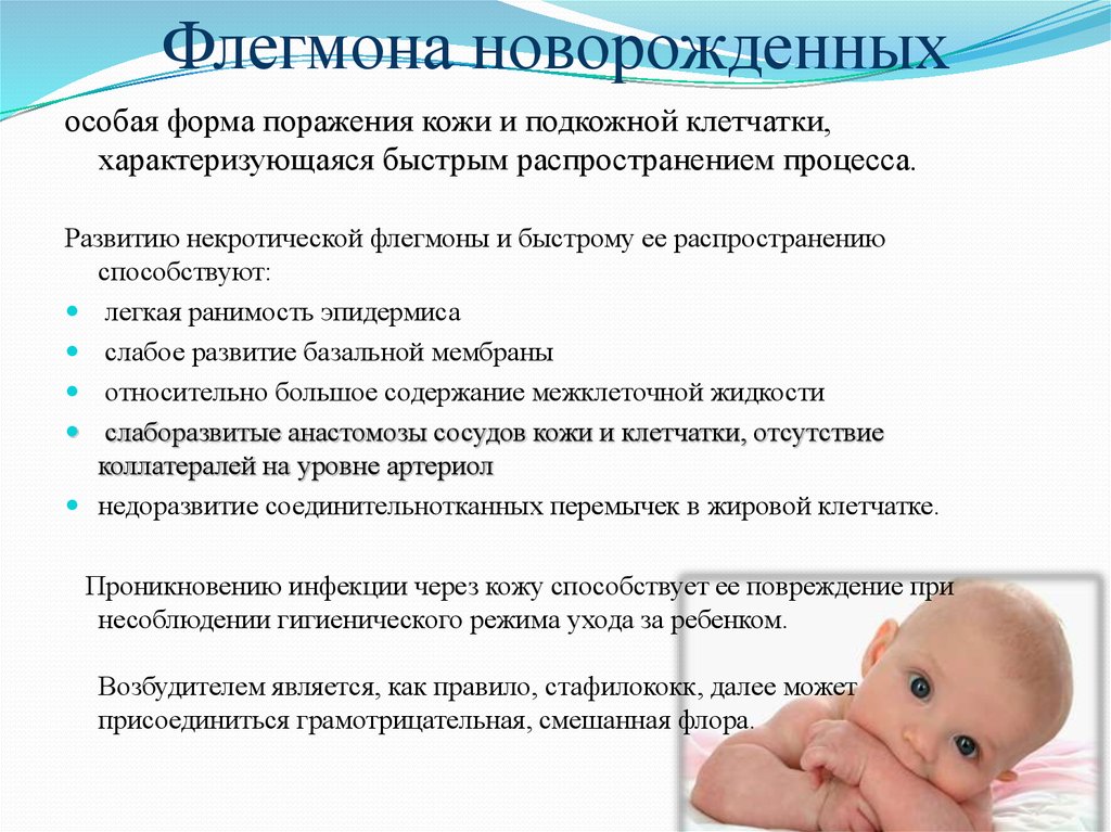 Новорожденным считается ребенок возрастом. Флегмона новорожденных. Некротическая флегмона новорожденных. Флегмона новорожденных локализация. Типичная локализация флегмоны новорожденных.