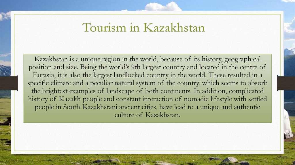Tourism in Kazakhstan