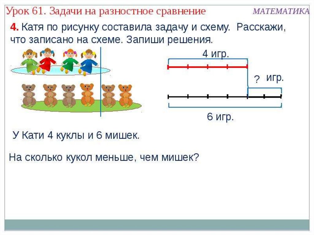 Упражнение на выбор графической схемы к задаче вводится для формирования умения